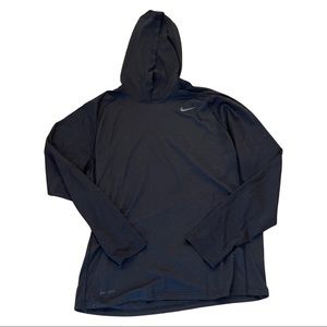 NIKE DRI FIT LONG SLEEVE HOODED SHIRT